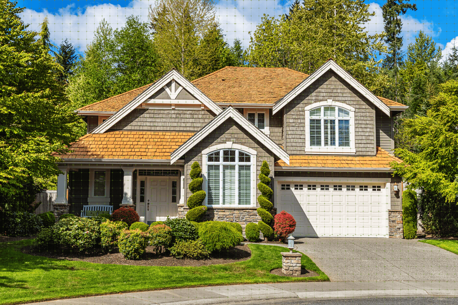 Cedar shake craftsman home